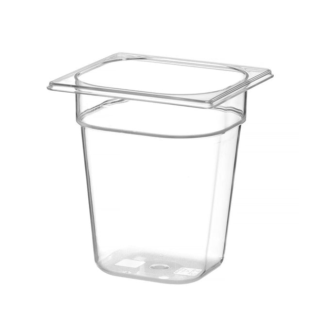Gastronorm container 1/6 65 mmpolycarbonate transparent 1/box