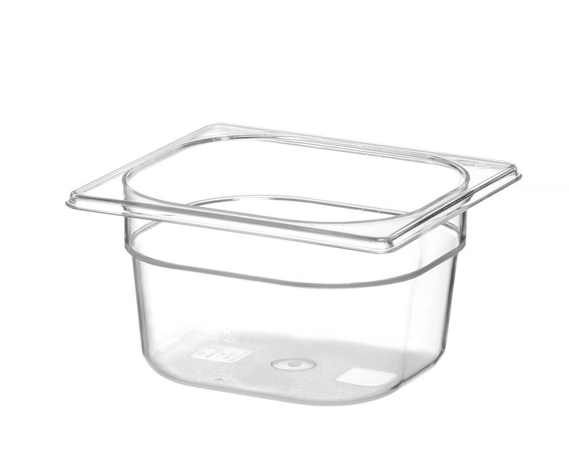 Gastronorm container 1/6 100 mmpolycarbonate transparent 1/box