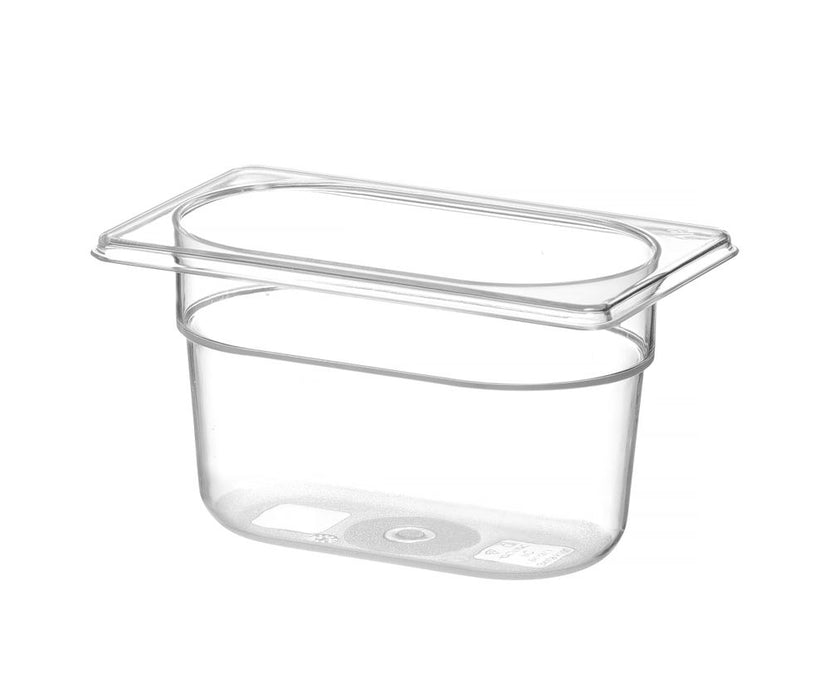 Gastronorm container 1/9 100 mmpolycarbonate transparent 1/box
