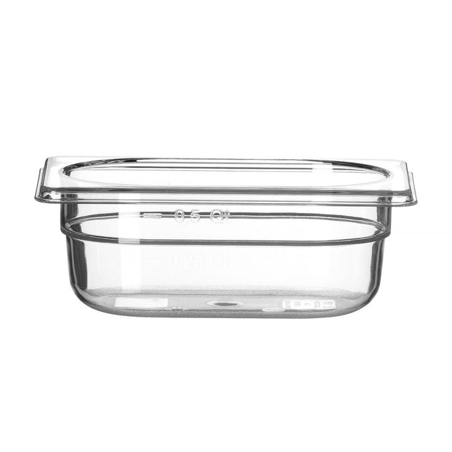 Gastronorm container 1/9 65 mmpolycarbonate transparent 1/box