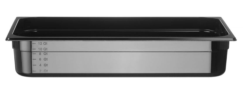 Gastronorm container1/1 100 mm polycarbonate black 1/box