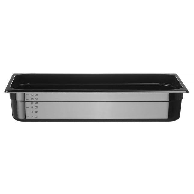 Gastronorm container1/1 100 mm polycarbonate black 1/box