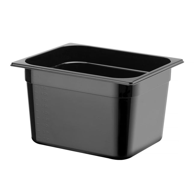 Gastronorm container1/2 200 mm polycarbonate black 1/box