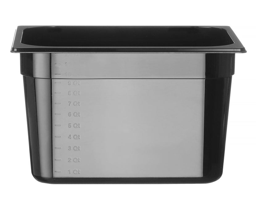 Gastronorm container1/2 200 mm polycarbonate black 1/box