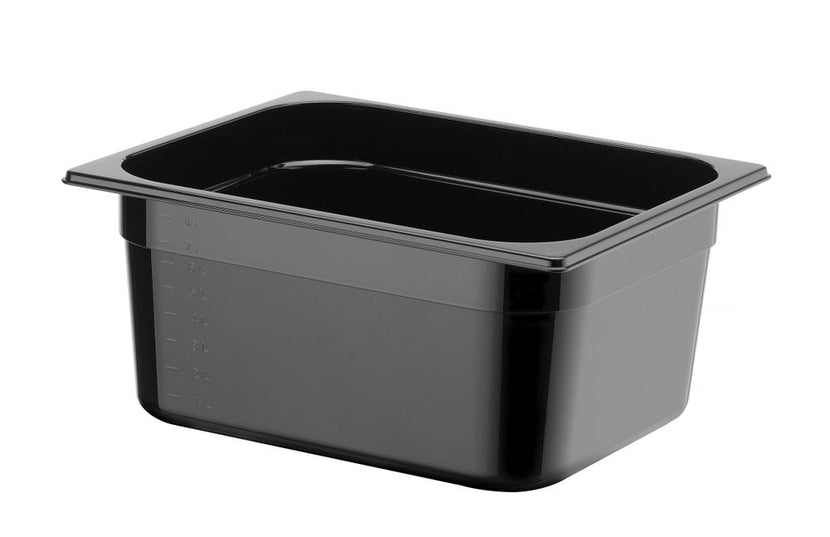 Gastronorm container1/2 150 mm polycarbonate black 1/box