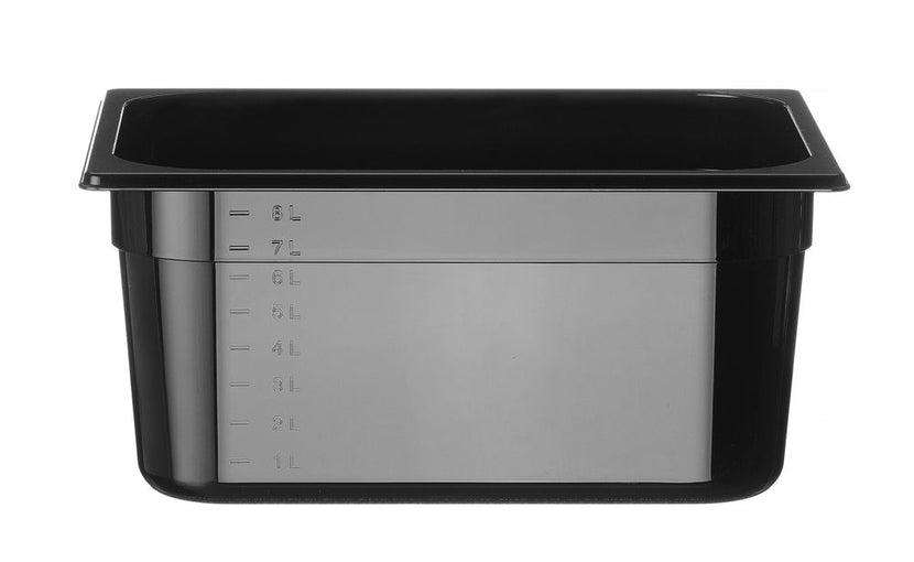 Gastronorm container1/2 150 mm polycarbonate black 1/box