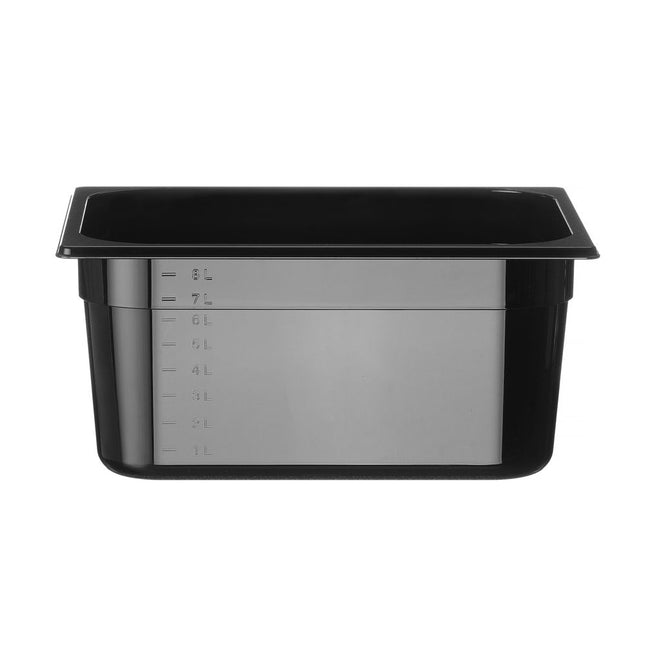 Gastronorm container1/2 150 mm polycarbonate black 1/box