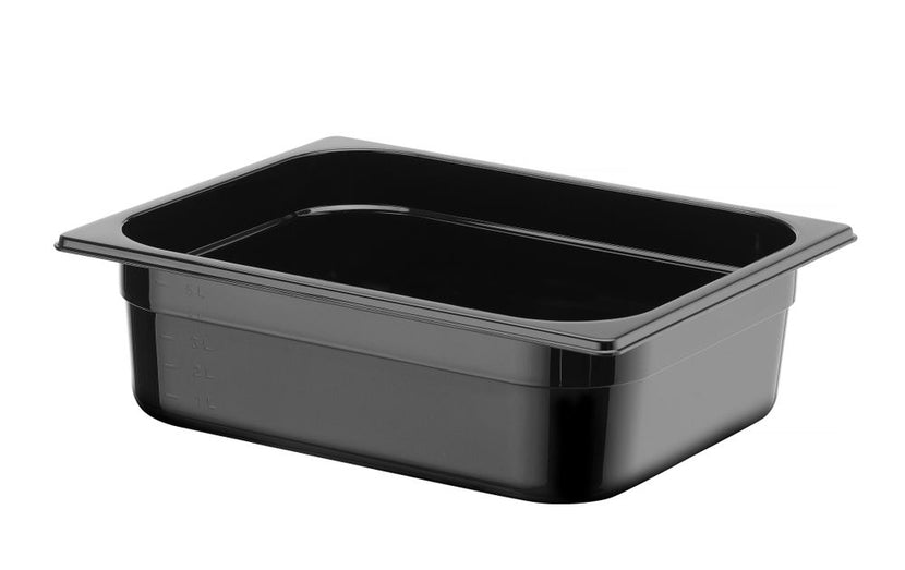 Gastronorm container1/2 100 mm polycarbonate black 1/box