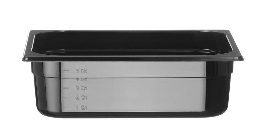 Gastronorm container1/2 100 mm polycarbonate black 1/box