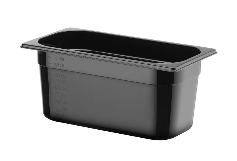 Gastronorm container1/3 150 mm polycarbonate black 1/box