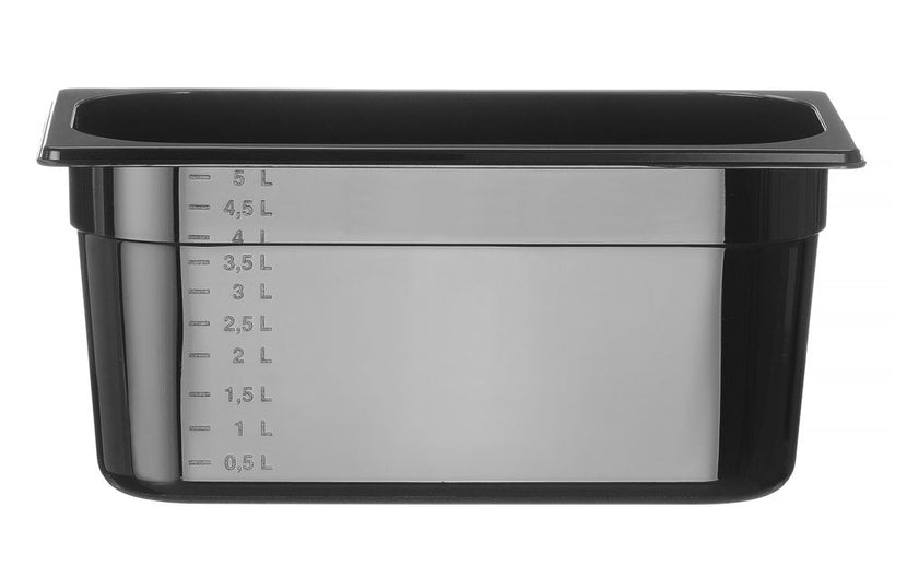 Gastronorm container1/3 150 mm polycarbonate black 1/box