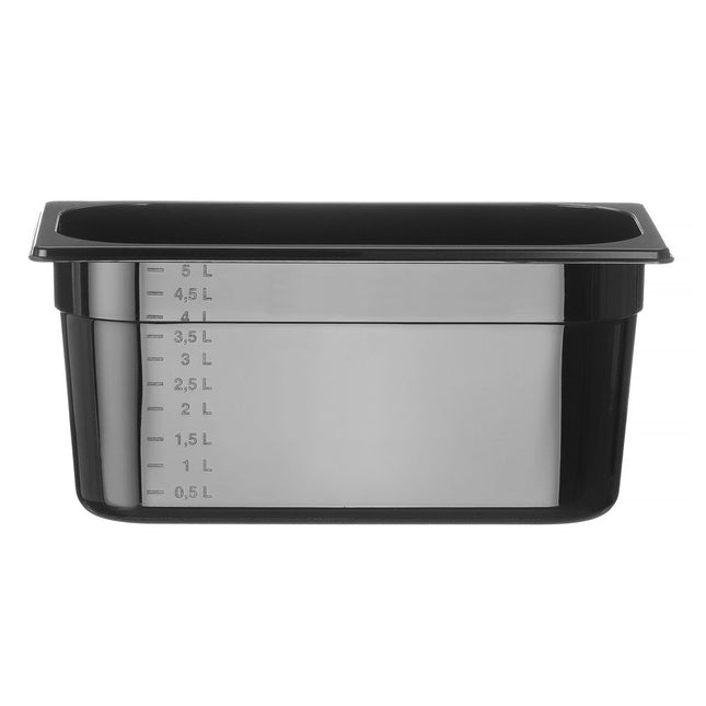 Gastronorm container1/3 150 mm polycarbonate black 1/box