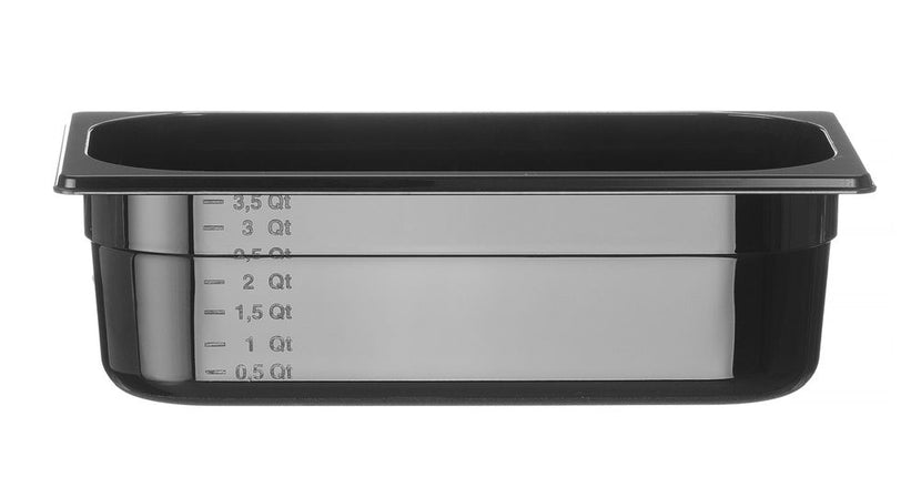 Gastronorm container1/3 100 mm polycarbonate black 1/box