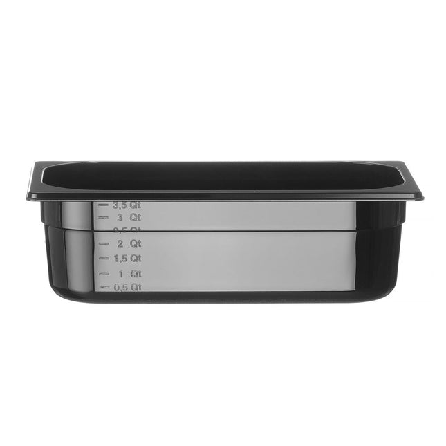 Gastronorm container1/3 100 mm polycarbonate black 1/box