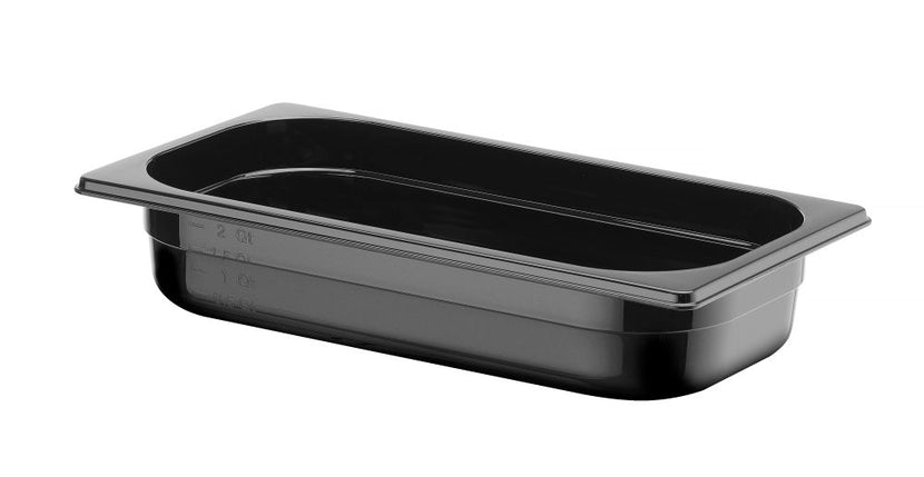 Gastronorm container1/3 265 mm polycarbonate black 1/box