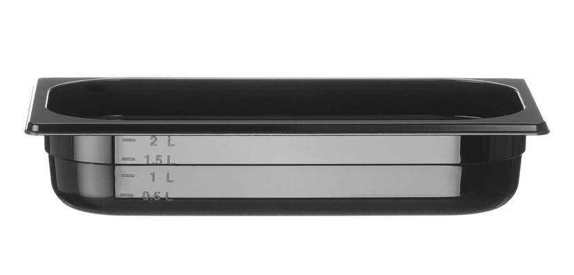 Gastronorm container1/3 265 mm polycarbonate black 1/box