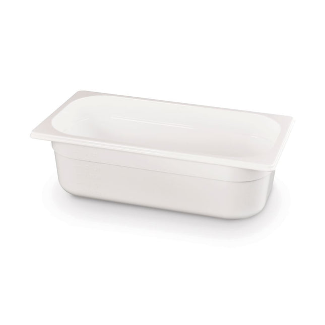 Gastronorm container1/3 100 mm polycarbonate white 1/box