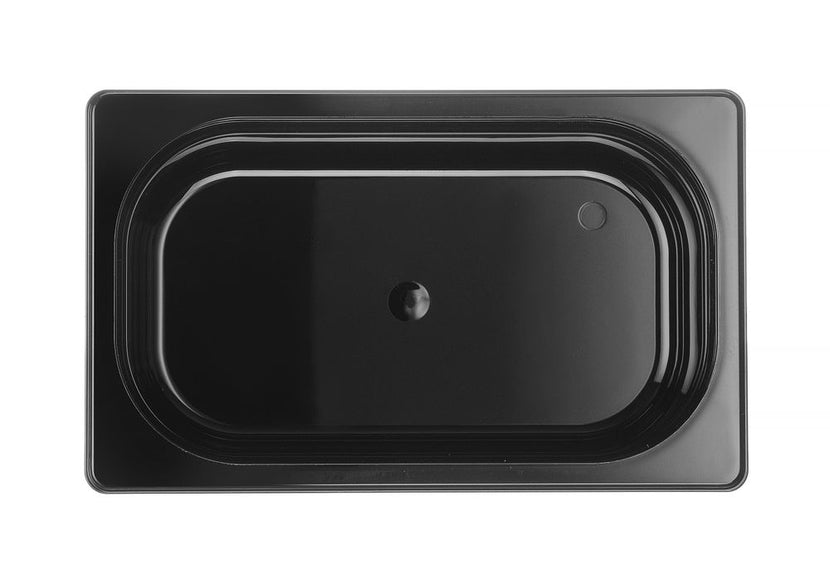 Gastronorm container1/4 100 mm polycarbonate black 1/box