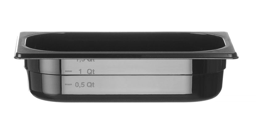 Gastronorm container1/4 65 mm polycarbonate black 1/box