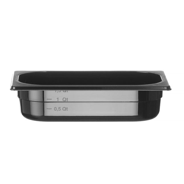 Gastronorm container1/4 65 mm polycarbonate black 1/box