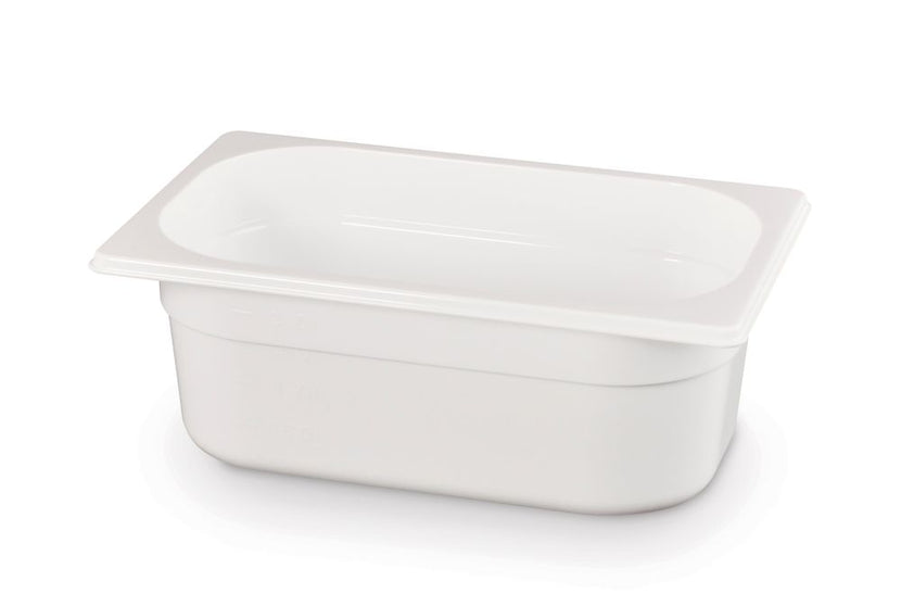 Gastronorm container1/4 100 mm polycarbonate white 1/box