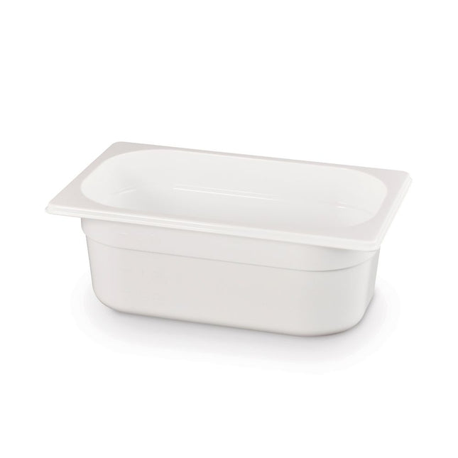 Gastronorm container1/4 100 mm polycarbonate white 1/box