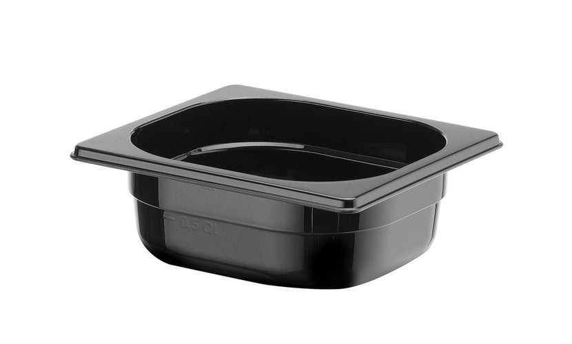 Gastronorm container1/6 65 mm polycarbonate black 1/box