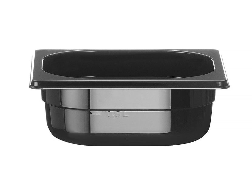 Gastronorm container1/6 65 mm polycarbonate black 1/box