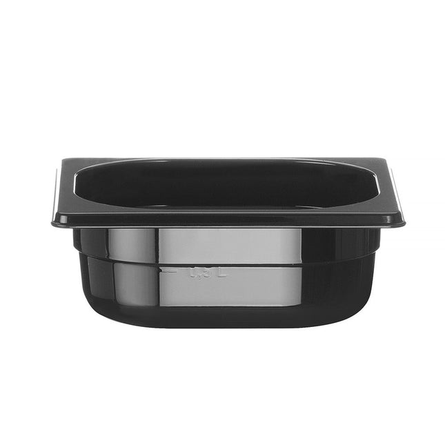 Gastronorm container1/6 65 mm polycarbonate black 1/box