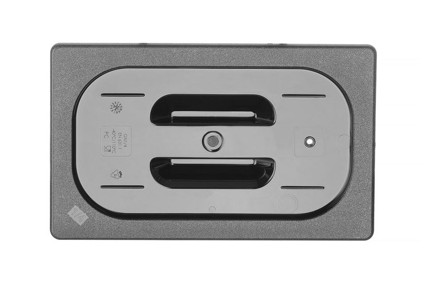 Gastronorm lid1/4 polycarbonate black 1/box