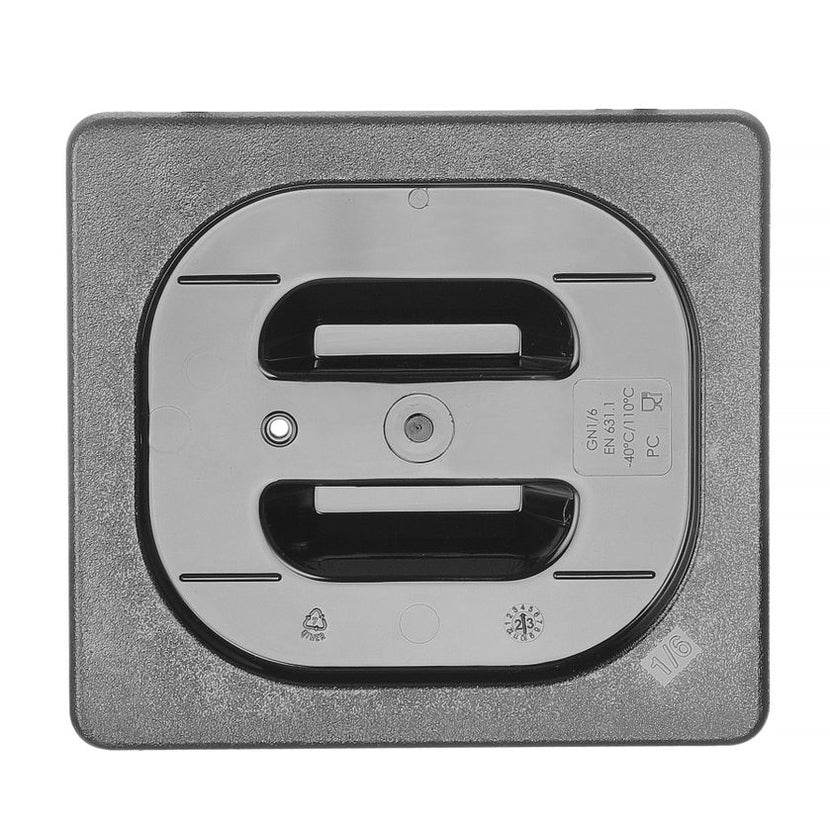 Gastronorm lid1/6 polycarbonate black 1/box