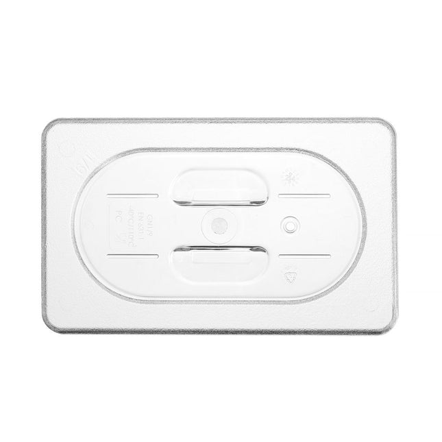Gastronorm lid without recess. 1/9polycarbonate transparent 1/box
