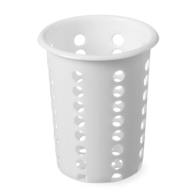 Cutlery basket round white PP 137x97 mm 1/box