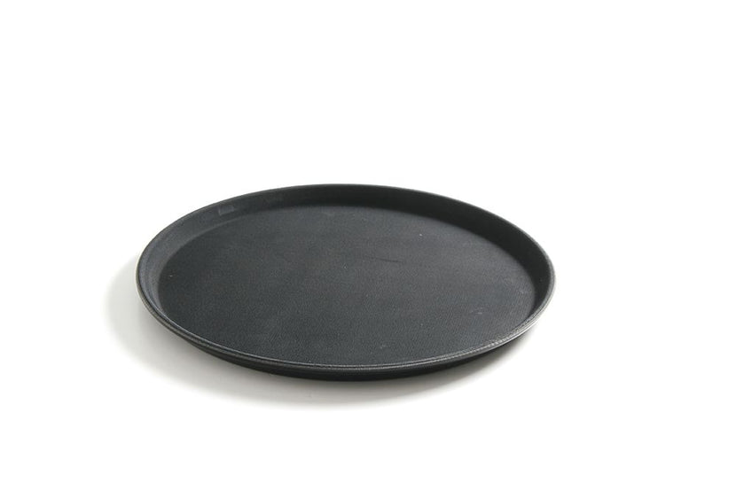 Tray black round 410 mmanti-slip PP 1/box