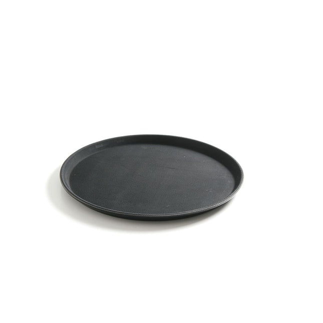 Tray black round 280 mmanti-slip PP 1/box