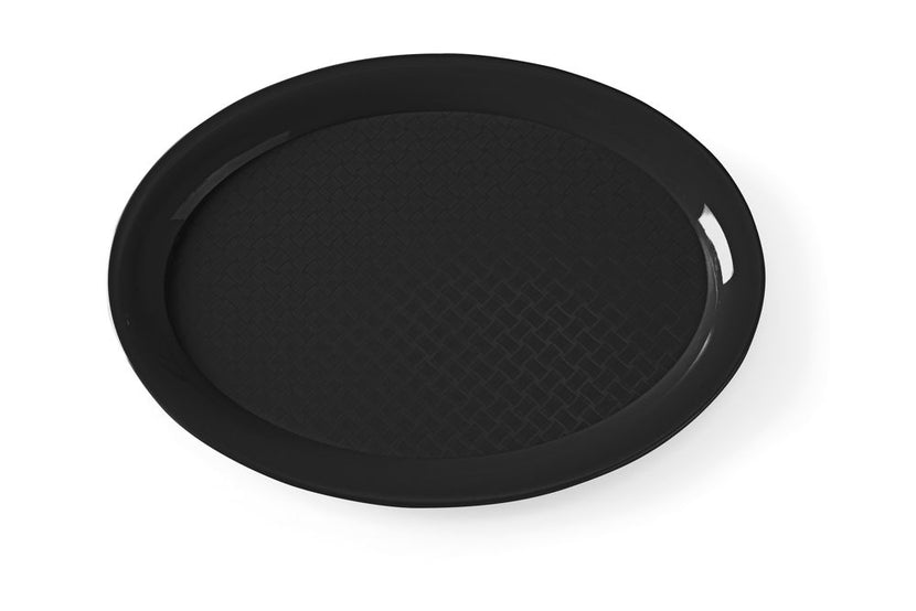 Tray black oval 265x195 mm PP 1/box