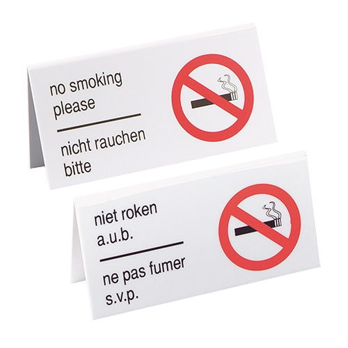 No Smoking Sign 4 Languages