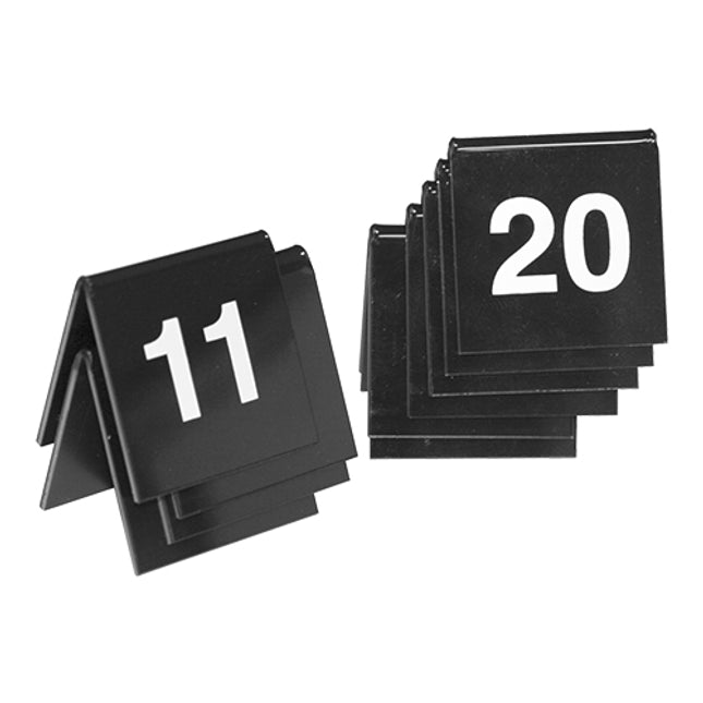 Table Number Set 11-20 Black