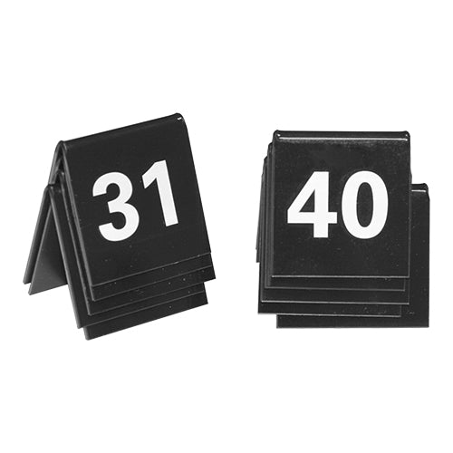Table number Set 31-40 Black