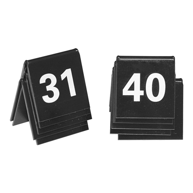 Table number Set 31-40 Black