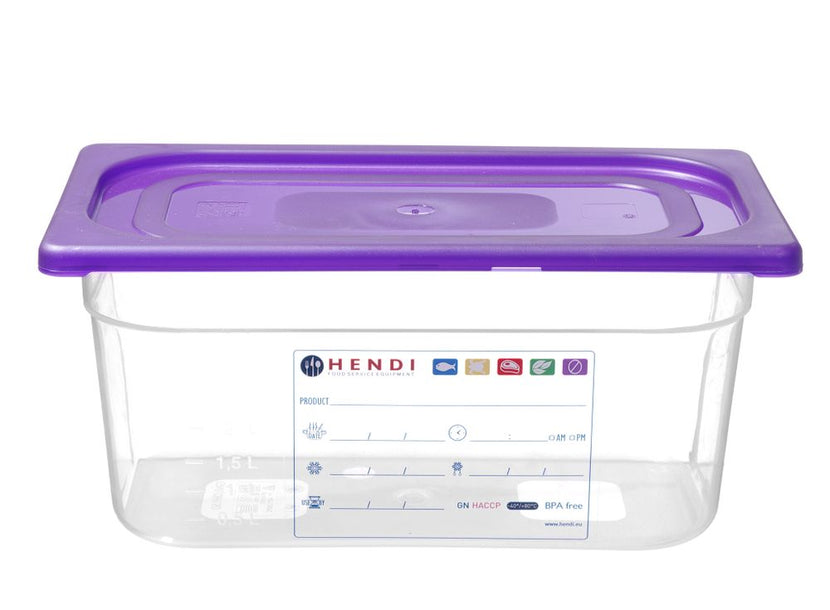 Gastronorm lid purple GN 1/4 - 265x162mm 1/box