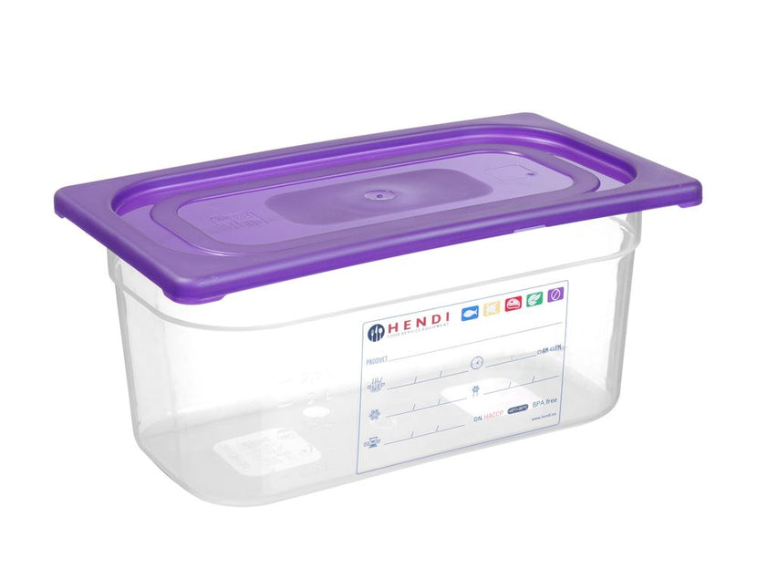 Gastronorm lid purple GN 1/4 - 265x162mm 1/box