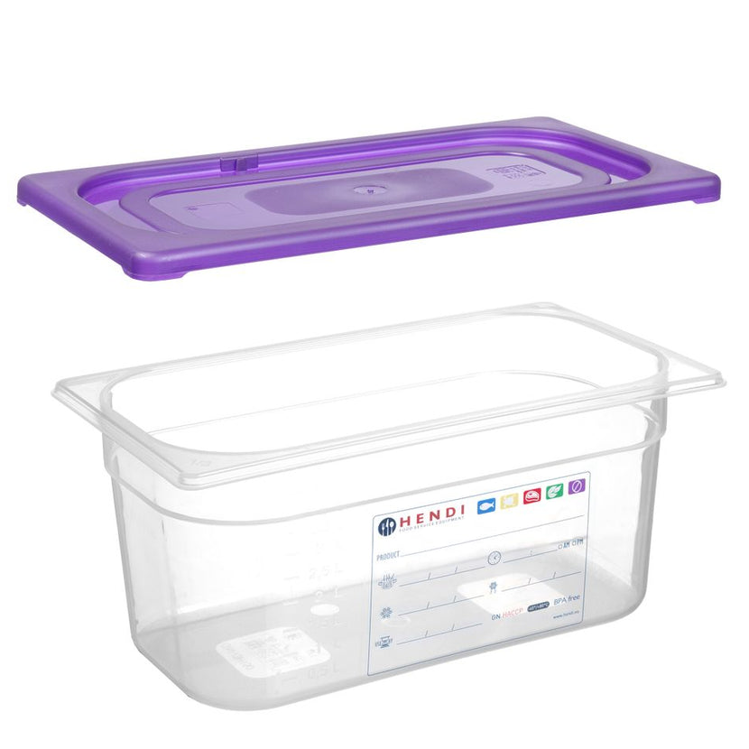 Gastronorm lid purple GN 1/6 - 176x162mm 1/box