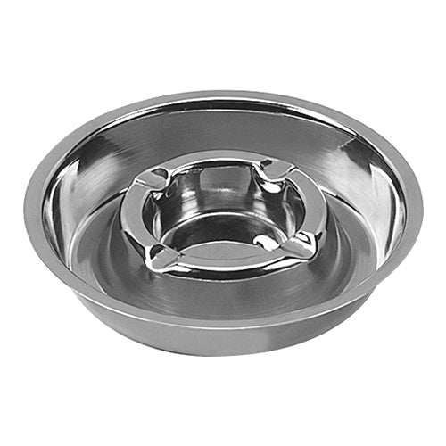 Ashtray stainless steel 16 cm