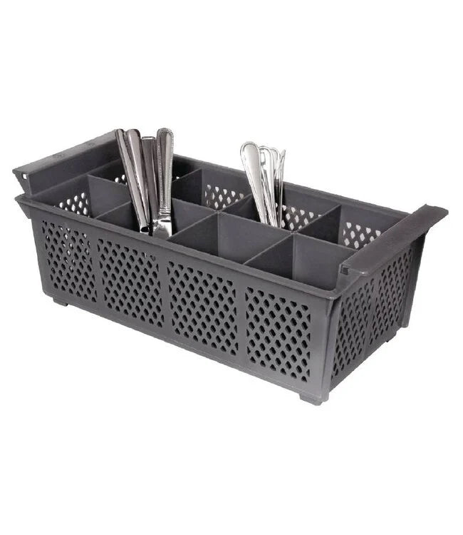 8 Compartment Cutlery Basket Black 43*21*15 cm
