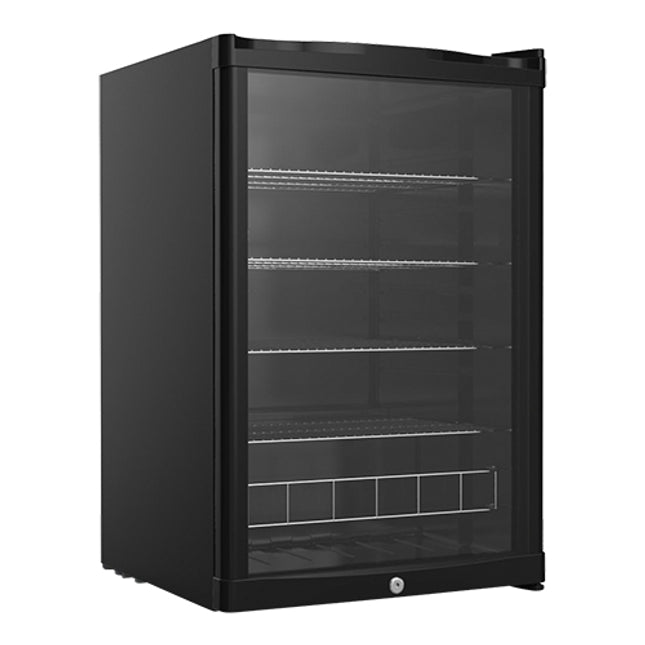 Koelkast 130Ltr.M/Glas Zwart