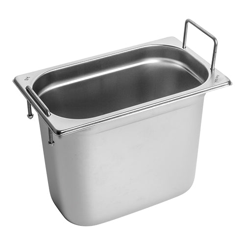 GN Container Stainless Steel 1/4 GN-200 W/Handles