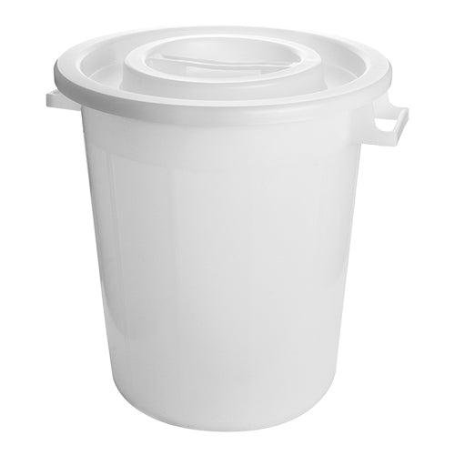 Waste barrel W/Lid White 50 Lit