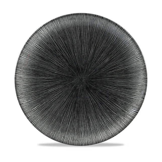 Studio Prints Agano Black Evolve Coupe Plate 26cm 12/box