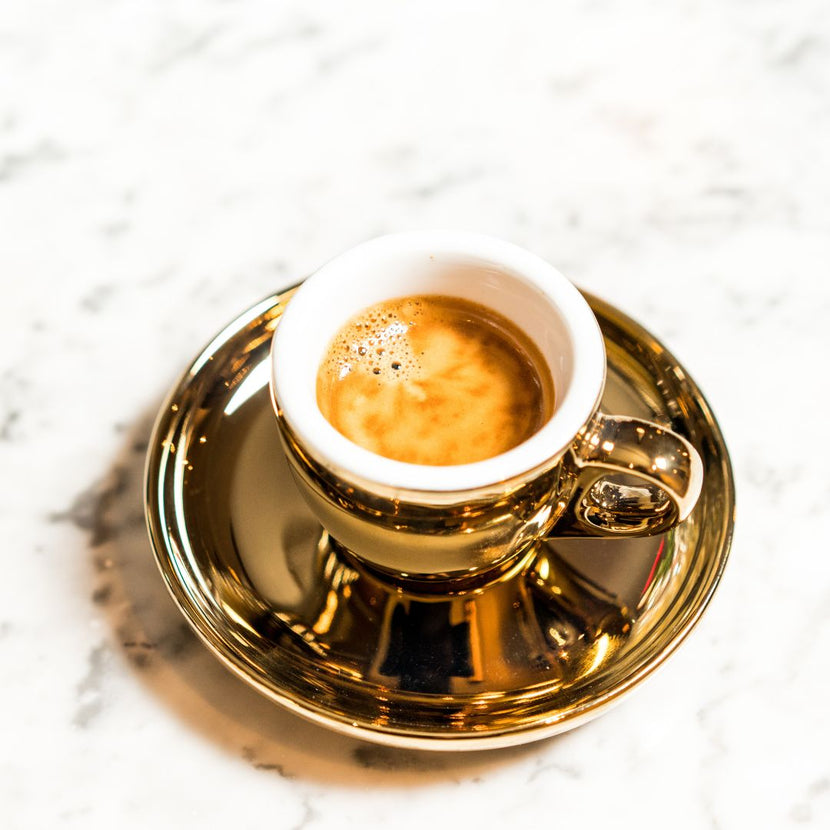 Espresso cup and saucer gold 55 ml 6/box